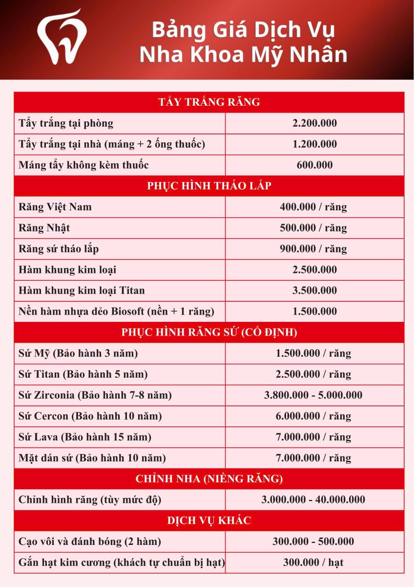 tẩy trắng răng giá bao nhiêu quận 8 bảng giá chi tiết